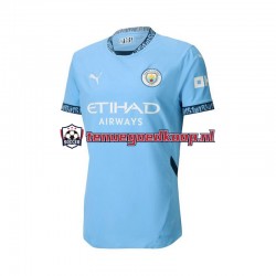 Thuis Tenue van Manchester City Heren 2024-25 Korte Mouw Blauw