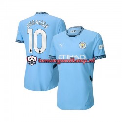 Thuis Tenue van Manchester City Jack Grealish 10 Heren 2024-25 Korte Mouw Blauw