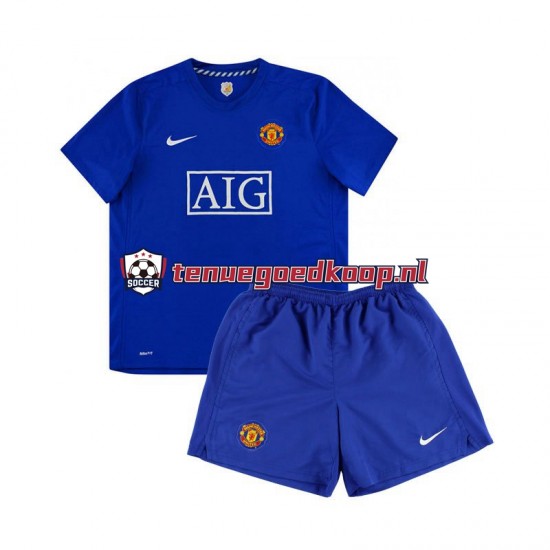 Uit Retro Tenue van Manchester United Kind 2-13 jaar 2008 Korte Mouw