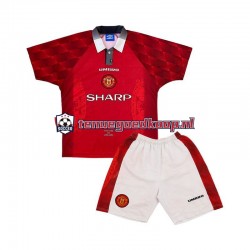 Thuis Retro Tenue van Manchester United 1996 Kind 2-13 jaar Korte Mouw