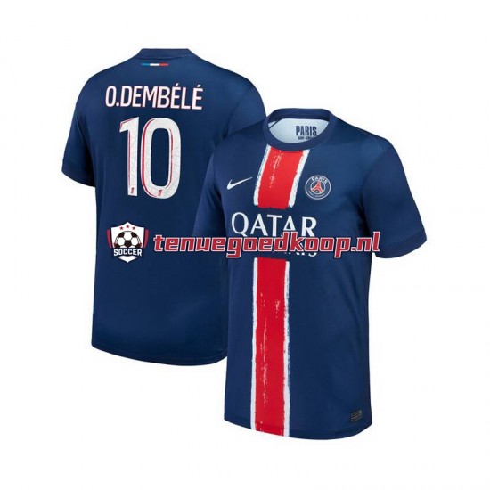 Thuis Tenue van Paris Saint-Germain Ousmane Dembele 10 Heren 2024-25 Korte Mouw