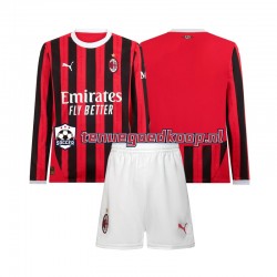 Thuis Tenue van AC Milan Kind 2-13 jaar 2024-25 Lange Mouw