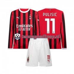 Thuis Tenue van AC Milan Christian Pulisic 11 Kind 2-13 jaar 2024-25 Lange Mouw