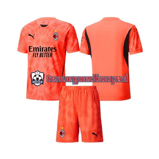 4de Tenue van AC Milan Keepersshirt Kind 2-13 jaar 2024-25 Korte Mouw