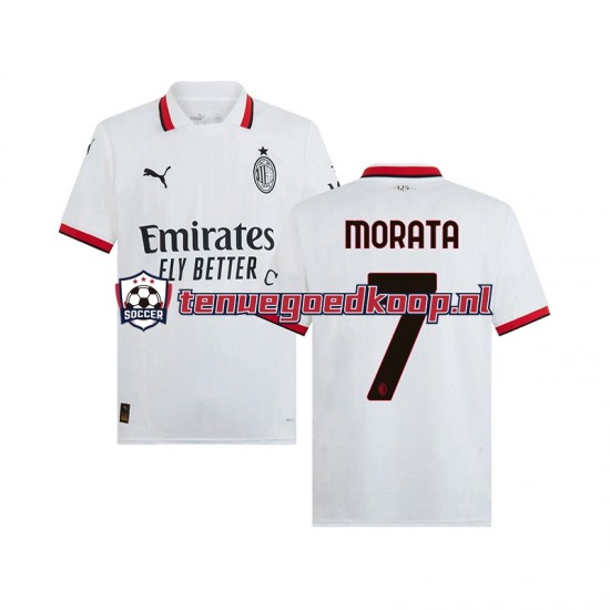 Uit Tenue van AC Milan Morata 7 Heren 2024-25 Korte Mouw