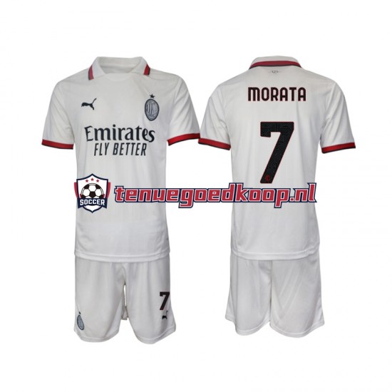 Uit Tenue van AC Milan Morata 7 Kind 2-13 jaar 2024-25 Korte Mouw