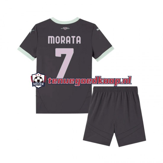 3de Tenue van AC Milan Morata 7 Kind 2-13 jaar 2024-25 Korte Mouw