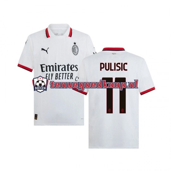 Uit Tenue van AC Milan PULISIC 11 Heren 2024-25 Korte Mouw