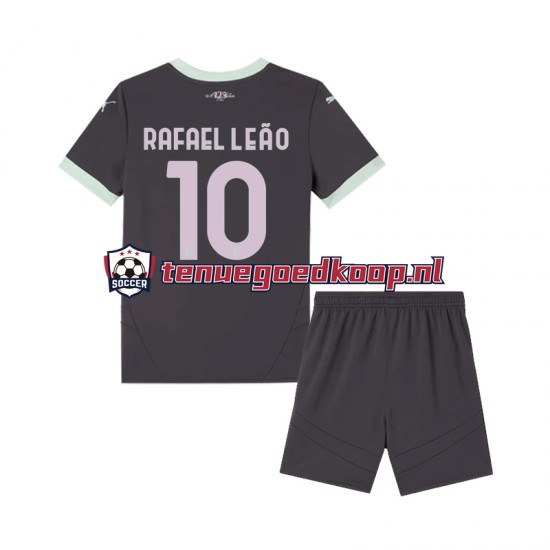 3de Tenue van AC Milan Rafael Leao 10 Kind 2-13 jaar 2024-25 Korte Mouw