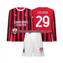 Thuis Tenue van AC Milan Youssouf Fofana 29 Kind 2-13 jaar 2024-25 Lange Mouw