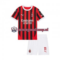 Thuis Tenue van AC Milan ibrahimovic 11 Kind 2-13 jaar 2024-25 Korte Mouw