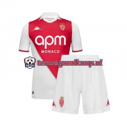 Thuis Tenue van AS Monaco Kind 2-13 jaar 2024-25 Korte Mouw