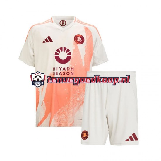 Uit Tenue van AS Roma Kind 2-13 jaar 2024-25 Korte Mouw