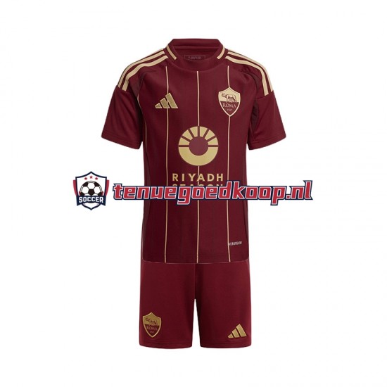 Thuis Tenue van AS Roma Kind 2-13 jaar 2024-25 Korte Mouw