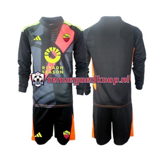 Thuis Tenue van AS Roma Keepersshirt Kind 2-13 jaar 2024-25 Lange Mouw