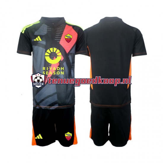 Thuis Tenue van AS Roma Keepersshirt Kind 2-13 jaar 2024-25 Korte Mouw