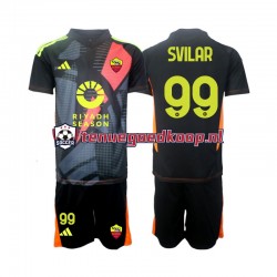 Thuis Tenue van AS Roma Keepersshirt Mile Svilar 99 Kind 2-13 jaar 2024-25 Korte Mouw