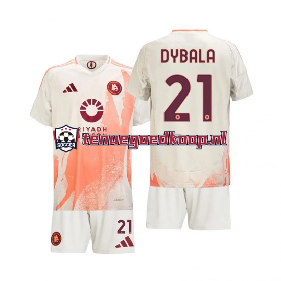 Uit Tenue van AS Roma Paulo Dybala 21 Kind 2-13 jaar 2024-25 Korte Mouw