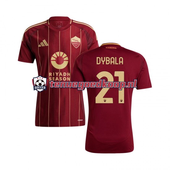 Thuis Tenue van AS Roma Paulo Dybala 21 Heren 2024-25 Korte Mouw