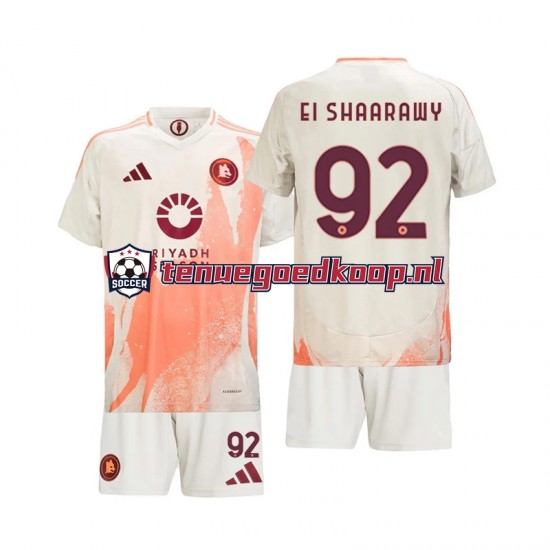 Uit Tenue van AS Roma Stephan El Shaarawy 92 Kind 2-13 jaar 2024-25 Korte Mouw