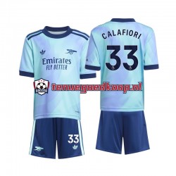 3de Tenue van Arsenal Calafiori 33 Kind 2-13 jaar 2024-25 Korte Mouw