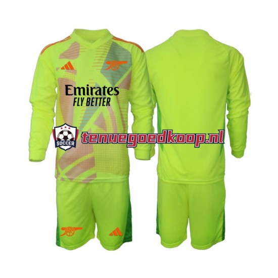 Thuis Tenue van Arsenal Keepersshirt Kind 2-13 jaar 2024-25 Lange Mouw