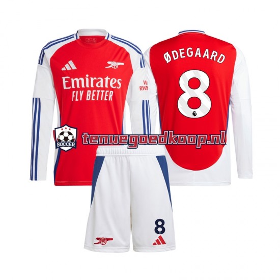 Thuis Tenue van Arsenal Martin Odegaard 8 Kind 2-13 jaar 2024-25 Lange Mouw