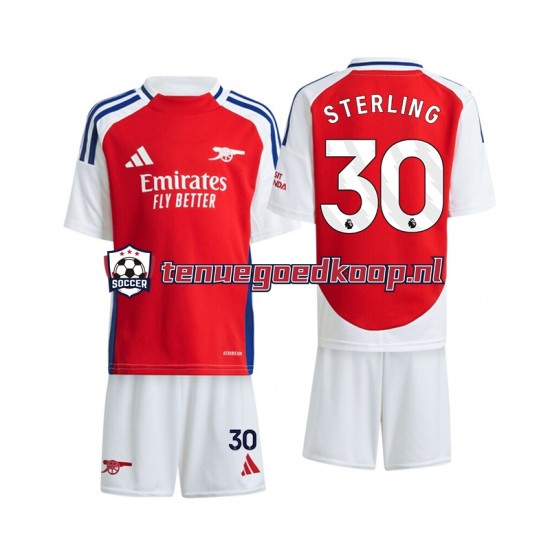 Thuis Tenue van Arsenal Sterling 30 Kind 2-13 jaar 2024-25 Korte Mouw