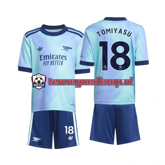 3de Tenue van Arsenal Takehiro Tomiyasu 18 Kind 2-13 jaar 2024-25 Korte Mouw