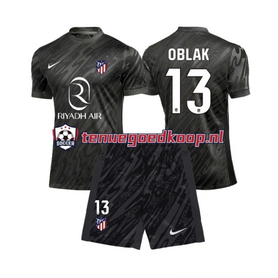 Thuis Tenue van Atlético Madrid Keepersshirt Jan Oblak 13 Kind 2-13 jaar 2024-25 Korte Mouw