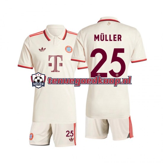 3de Tenue van FC Bayern München Muller 25 Kind 2-13 jaar 2024-25 Korte Mouw