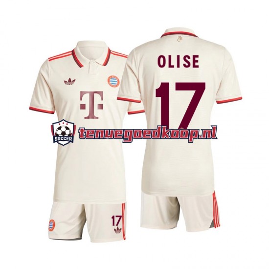 3de Tenue van FC Bayern München Olise 17 Kind 2-13 jaar 2024-25 Korte Mouw