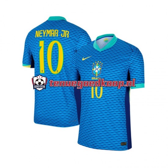 Uit Tenue van Brazilië Neymar JR 10 Heren 2024 Korte Mouw