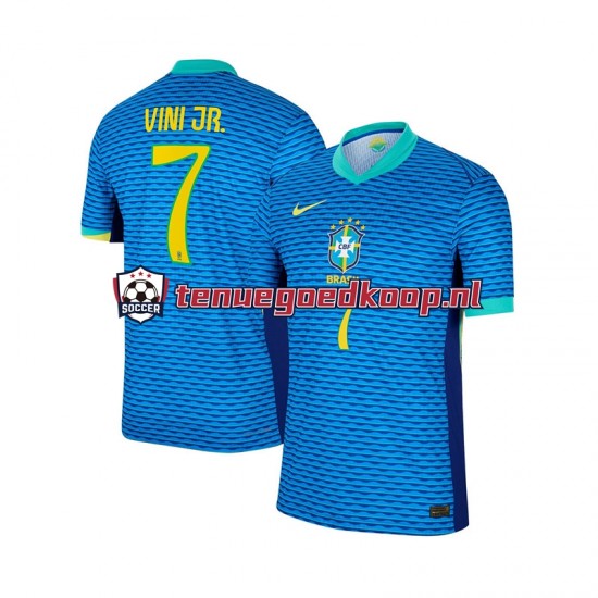 Uit Tenue van Brazilië Vinicius Junior 7 Heren 2024 Korte Mouw