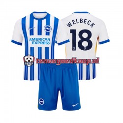 Thuis Tenue van Brighton Hove Albion WELBECK 18 Kind 2-13 jaar 2024-25 Korte Mouw