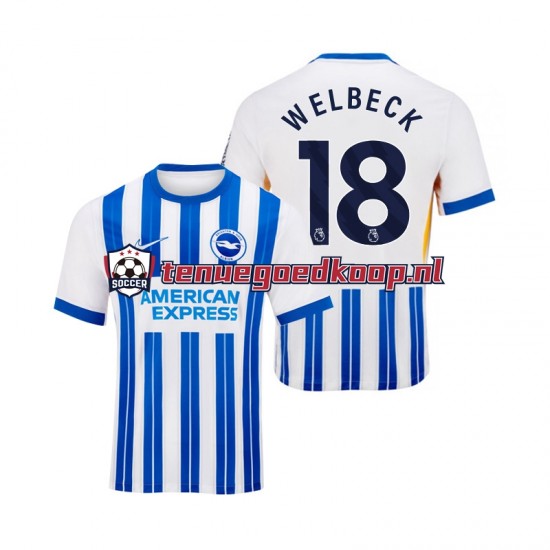 Thuis Tenue van Brighton Hove Albion WELBECK 18 Heren 2024-25 Korte Mouw