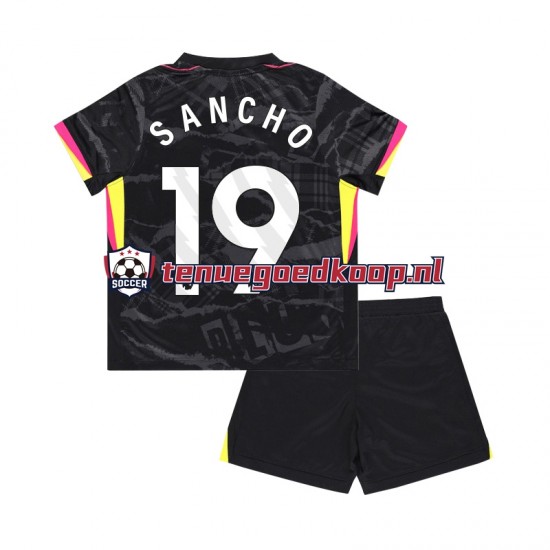 3de Tenue van Chelsea Jadon Sancho 19 Kind 2-13 jaar 2024-25 Korte Mouw