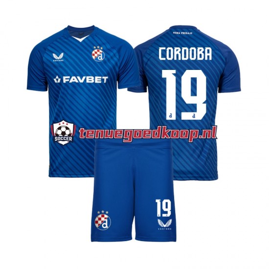 Thuis Tenue van Dinamo Zagreb Juan Cordoba 19 Kind 2-13 jaar 2024-25 Korte Mouw