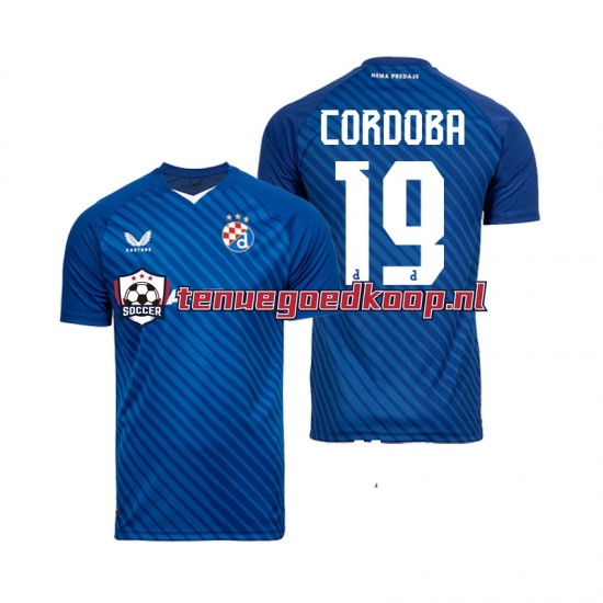 Thuis Tenue van Dinamo Zagreb Juan Cordoba 19 Heren 2024-25 Korte Mouw