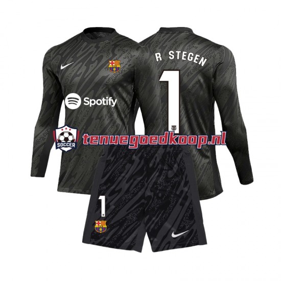 3de Tenue van FC Barcelona Keepersshirt Ter Stegen 1 Kind 2-13 jaar 2024-25 Lange Mouw