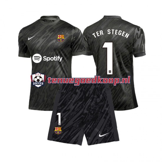 3de Tenue van FC Barcelona Keepersshirt Ter Stegen 1 Kind 2-13 jaar 2024-25 Korte Mouw