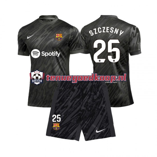 Uit Tenue van FC Barcelona Keepersshirt Wojciech Szczesny 25 Kind 2-13 jaar 2024-25 Korte Mouw