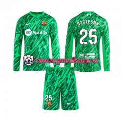 Thuis Tenue van FC Barcelona Keepersshirt Wojciech Szczesny 25 Kind 2-13 jaar 2024-25 Lange Mouw