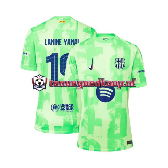 3de Tenue van FC Barcelona LAMINE YAMAL 19 UCL Font Heren 2024-25 Korte Mouw