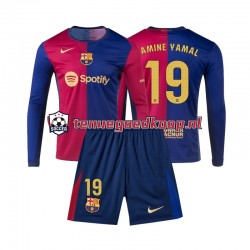 Thuis Tenue van FC Barcelona Lamine Yamal 19 Kind 2-13 jaar 2024-25 Lange Mouw