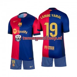 Thuis Tenue van FC Barcelona Lamine Yamal 19 Kind 2-13 jaar 2024-25 Korte Mouw