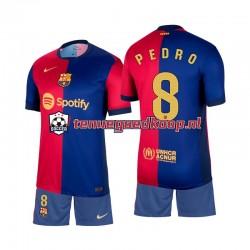 Thuis Tenue van FC Barcelona Pedro 8 Kind 2-13 jaar 2024-25 Korte Mouw