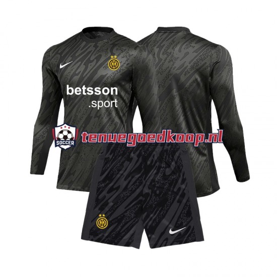 3de Tenue van Inter Milan Keepersshirt Kind 2-13 jaar 2024-25 Lange Mouw