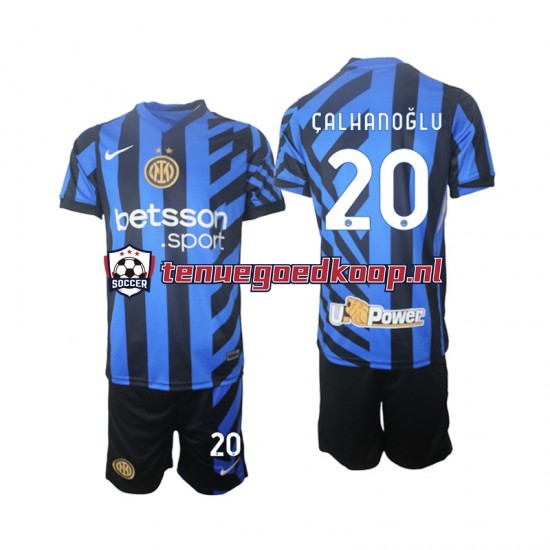 Thuis Tenue van Inter Milan Hakan Calhanoglu 20 Kind 2-13 jaar 2024-25 Korte Mouw