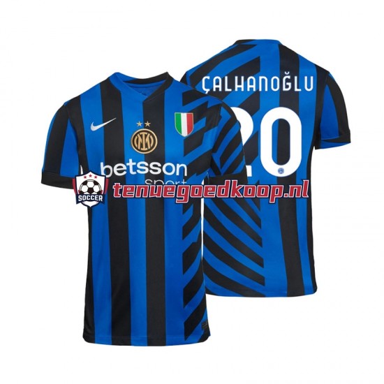 Thuis Tenue van Inter Milan Hakan Calhanoglu 20 Heren 2024-25 Korte Mouw